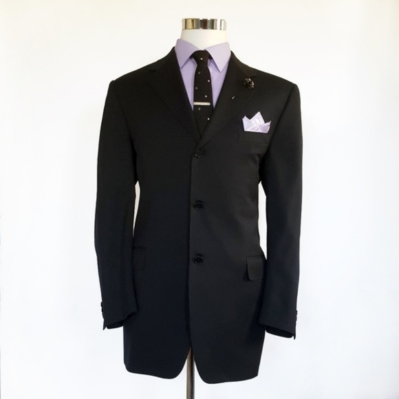 Canali Other - Canali Mens Solid Wool 3 Button Blazer 46L Blue